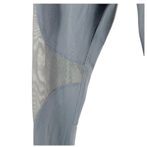 Alo Yoga Women's Coast Leggings Grey Mesh Panel Full Length XS - Picture 3 of 7